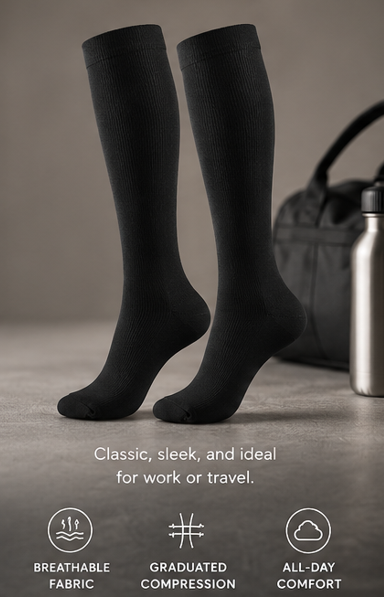 Kinclip™ Compression Socks (2 Pairs) — 20-30 mmHg Graduated Support