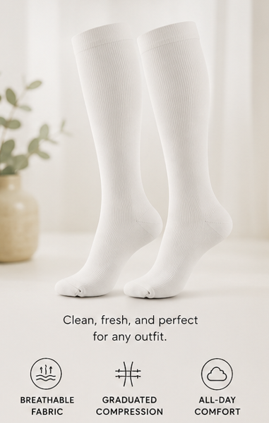 Kinclip™ Compression Socks (2 Pairs) — 20-30 mmHg Graduated Support