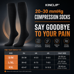 Kinclip™ Compression Socks (2 Pairs) — 20-30 mmHg Graduated Support